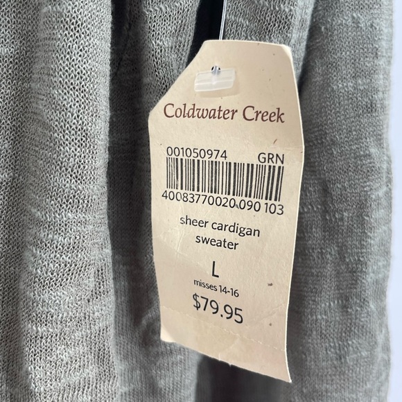 Coldwater creek boho lag and look long sleeve cardigan size large 14-16 Nwt - Picture 6 of 9